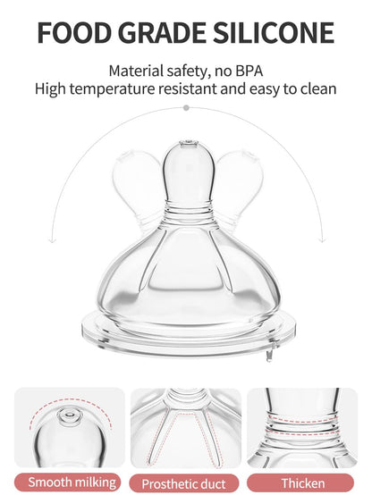 Glass Baby Bottles, Anti Colic Breastfeeding Bottle with Natural Response Nipple for Newborn Preemie 0+ Month, BPA Free, Wide Neck, Blue/3Pack/5oz