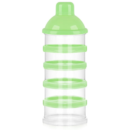 Accmor Formula Dispenser On The Go, 5 Compartments Stackable Formula Container for Travel, Baby Milk Powder Kids Snack Container, BPA Free