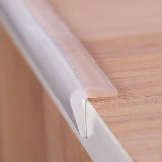 Edge Protector 100% Silicone, Baby Proofing Thin Corners Clear Guards, Pre-Tape Adhesive Soft for Kids Safety, Child Table Cabinets Furniture Bumper (2/5x2/5 in, 6 FT)