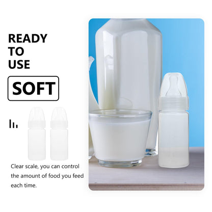 DOITOOL 15 Pcs Disposable Baby Bottles 100ml Plastic Newborn Milk Bottles with Scale Classic Clear Neck for Baby Shower Game Travel Nursing