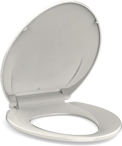 Toilet Seat Round,Toilet Seat with Toddler Seat Built in, Potty Training Toilet Seat Round Fits Both Adult and Child, with Soft Close,Easy Install and Clean - White, Round