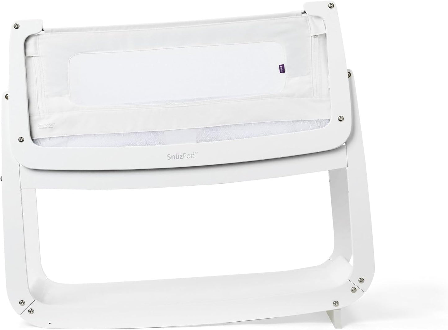 SnuzPod 5 Bedside Bassinet for Baby - Newborn Bed with Zip Down Breathable Windows, Rocking Bedside Sleeper with Lift-Off Bassinet, Portable 3-in-1 Baby Cradle with Wheels & Mattress, Natural