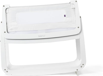 SnuzPod 5 Bedside Bassinet for Baby - Newborn Bed with Zip Down Breathable Windows, Rocking Bedside Sleeper with Lift-Off Bassinet, Portable 3-in-1 Baby Cradle with Wheels & Mattress, Natural