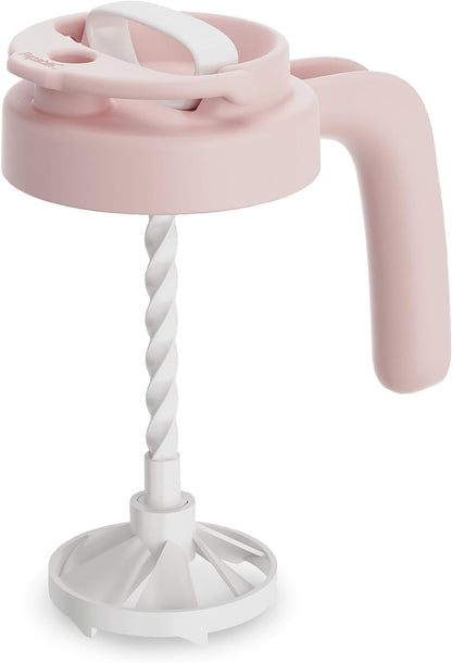 Papablic 32oz Formula Mixing Pitcher Lid, Breastmilk Pitcher Mixing Handle & Flip Locking Spout for Mixing Formula/Breastmilk/Protein Powder/Coffee, Blue