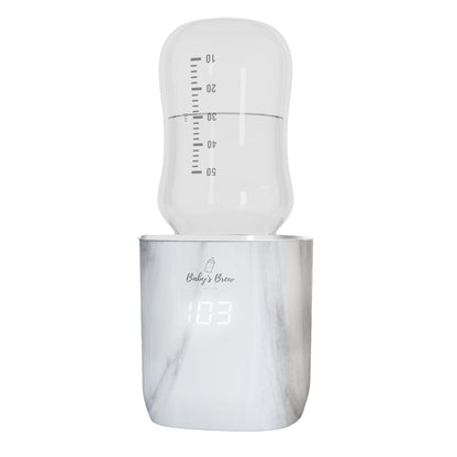 Baby's Brew Portable Bottle Warmer – Cordless Baby Bottle Warmer for Breastmilk & Formula, Rechargeable Travel Milk Warmer, Leak-Proof, Compact, Blue, Adapter Not Included