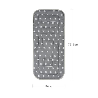 Universal Kids Stroller Seat Liner Cotton Kids Pushchair Cushion Seats Mat Breathable Stroller Liner Insert Mattress Soft Pushchair Seat Pad Pram Cushion Seats Pad Head Neck Body Support for 1-3 Years