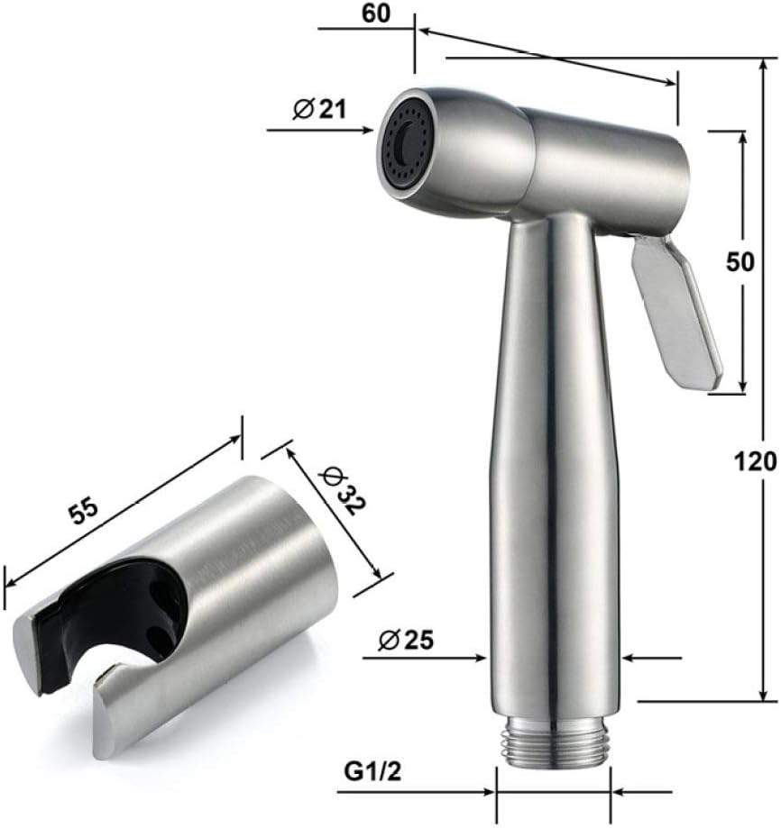 Hand HeldSprayer for Toilet,Round Toilet Flushing Faucet Sprayer Diaper Sprayer for Toilet Water Sprayer-Adjustable Pressure Control
