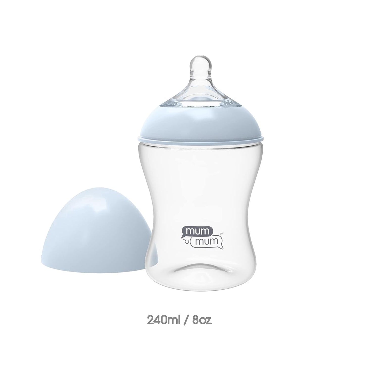 Self Grip Baby Bottles 8oz with "L" Flow Rate Nipples for 6-12 Months, 2 Pack, MM106AA