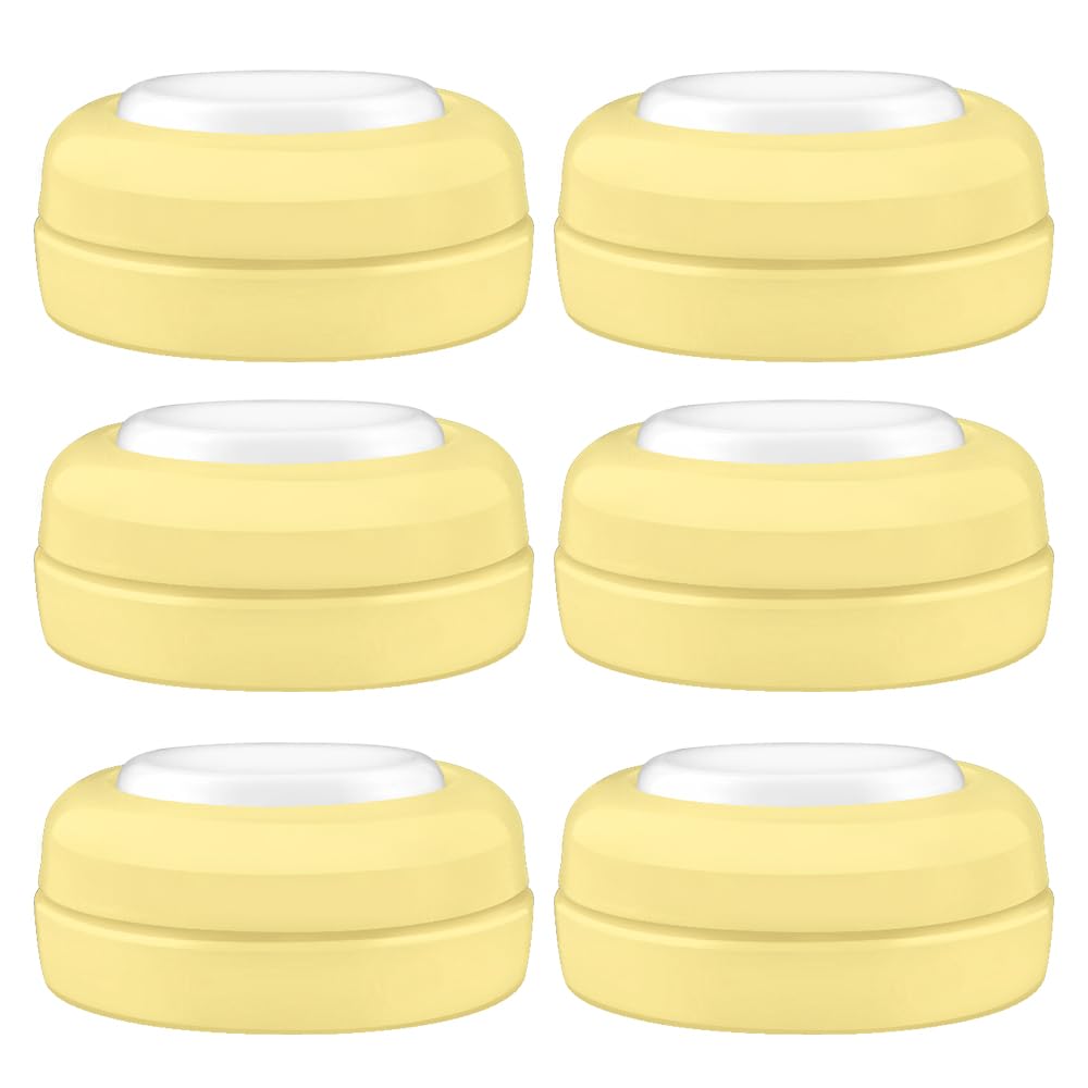 Maymom Screw Lids Aka Travel Caps with Rewritable Sealing Disc Compatible with Avent Bottle, Maymom Wide Mouth Bottles; Cap Replace Avent Natural Bottle Sealing Ring and Sealing Disc, 6pcs. (Blue)