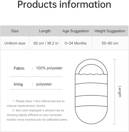 HOUSBAY Baby Stroller Bunting Bags Stroller Footmuff Universal Sleeping Bag Winter Outdoor Hooded Bunting Bag Windproof and Water-Resistant Suitable Below 5 ℃