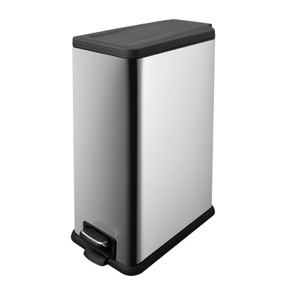 Diaper Pail, Airtight Odor Control Baby Diaper Bin with Childproof Lock, Stainless Steel Garbage Pail with lid, 15 Liter/ 4 Gallon Compact Nursery Trash Can with Removal Inner Liner, Blue