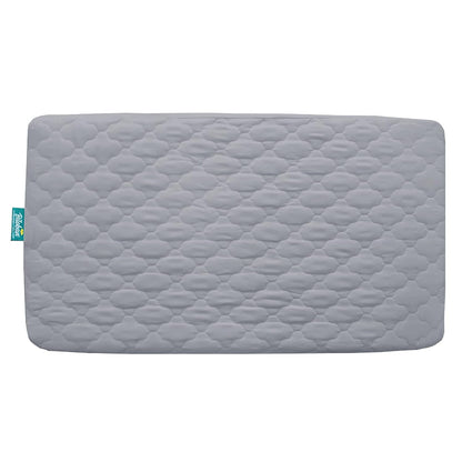Pack and Play Sheets Mattress Pad Protector Fitted Waterproof Playard Mattress Cover, Compatible with Graco Pack n Play & Dream On Me & Pamo Babe, Playpen/Playard Sheet Quilted, Gray, 39" x 27"