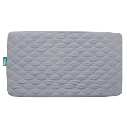 Crib Mattress Protector Sheets Fitted Waterproof Crib Mattress Pad Cover, Noiseless & Machine Wash 100% Absorbent Crib/Toddler Mattress Protector Sheet Quilted, Gray, 52" x 28"