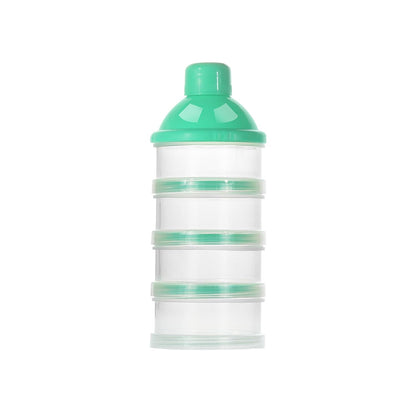 Accmor Formula Dispenser On The Go, 4 Compartments Stackable Formula Container for Travel, Baby Milk Powder Kids Snack Container, BPA Free ﻿