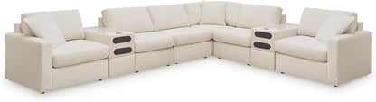 Signature Design by Ashley Modmax Coastal Press-Back Swivel Glider Rocker Recliner with Machine Washable Cover, Hidden Storage Compartments and 2 Bolster Pillows, Beige - Colors A