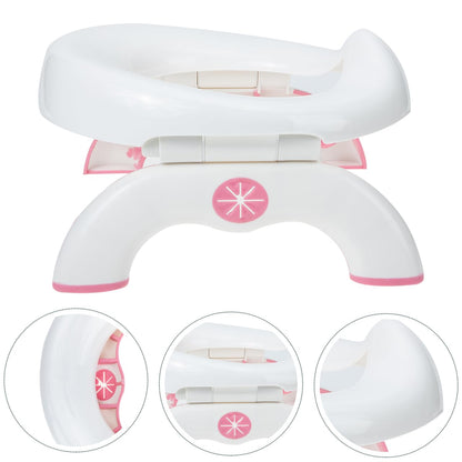 Portable Potty Training Toilet, 2 in 1 Travel Potty Seat for Boys Girls, Foldable Training Toilet Seat for Travel and Car Attachment Indoor Outdoor Use
