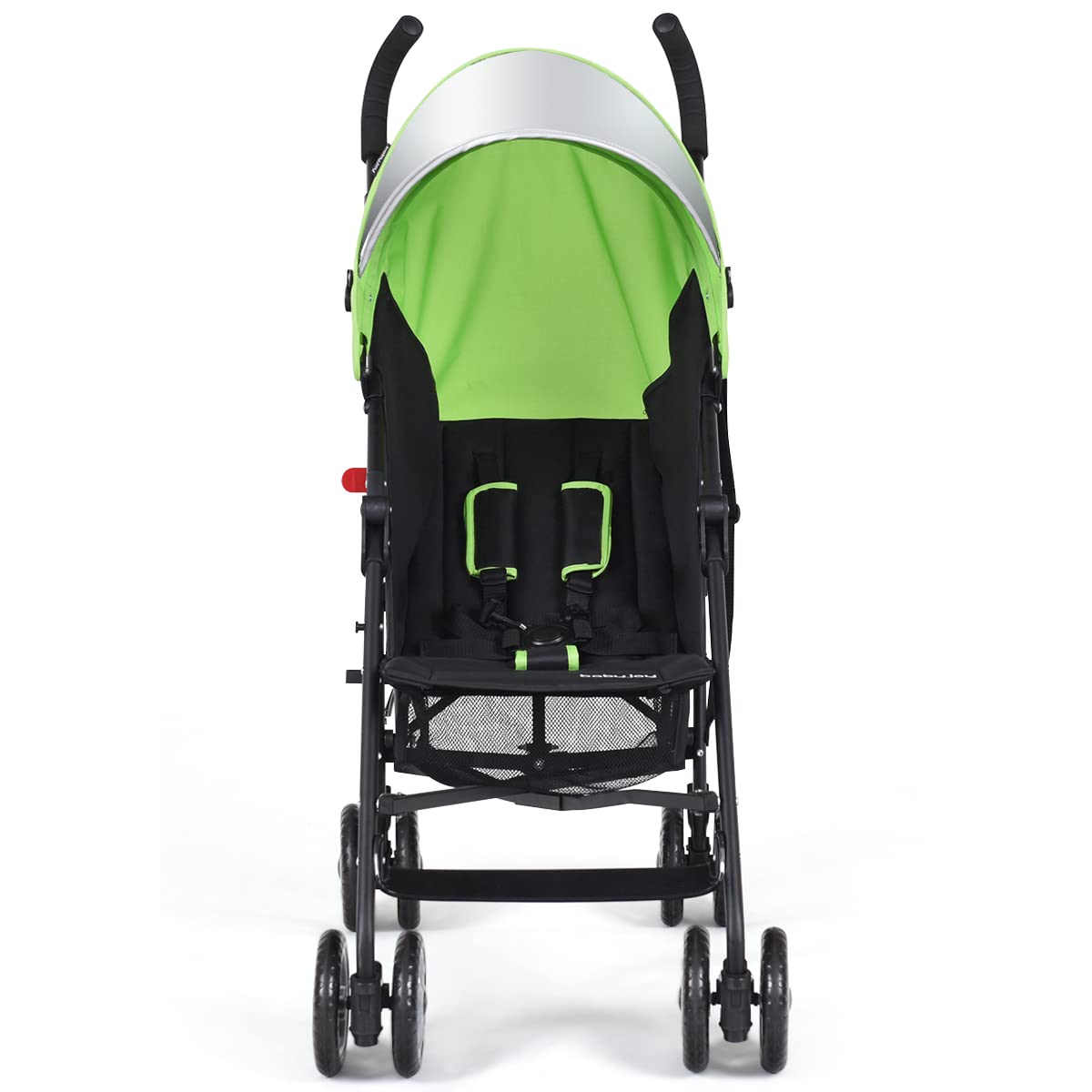 HONEY JOY Baby Lightweight Stroller, Compact Travel Stroller for Airplane, Adjustable Backrest & Canopy, 5-Point Harness, Cup Holder, Storage Basket, Foldable Umbrella Stroller for Toddlers (Black)