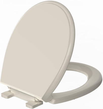 Potty Training Toilet Seat, 16.5" Round White Seat with Built-In Toddler Function, Design for Both Child and Adult,with Detachable Seat Stable .Safe PP Material,Slow Close,Magnets- Round,Easy Install