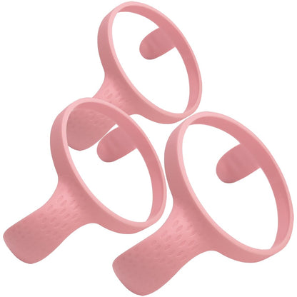 Easy Grip Bottle Handles Compatible with Comotomo Baby Feeding Bottle, Pink, 3 Pack