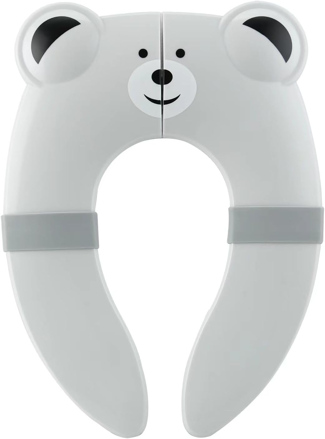 PandaEar Toilet Seat Cover | Folding Travel Toilet Seat for Children and Potty Training | Portable Silicone Toilet Seat for Toddlers, Boys & Girls with Non-Slip Silicone Pads -Panda