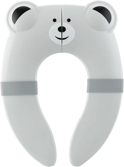 PandaEar Toilet Seat Cover | Folding Travel Toilet Seat for Children and Potty Training | Portable Silicone Toilet Seat for Toddlers, Boys & Girls with Non-Slip Silicone Pads -Panda