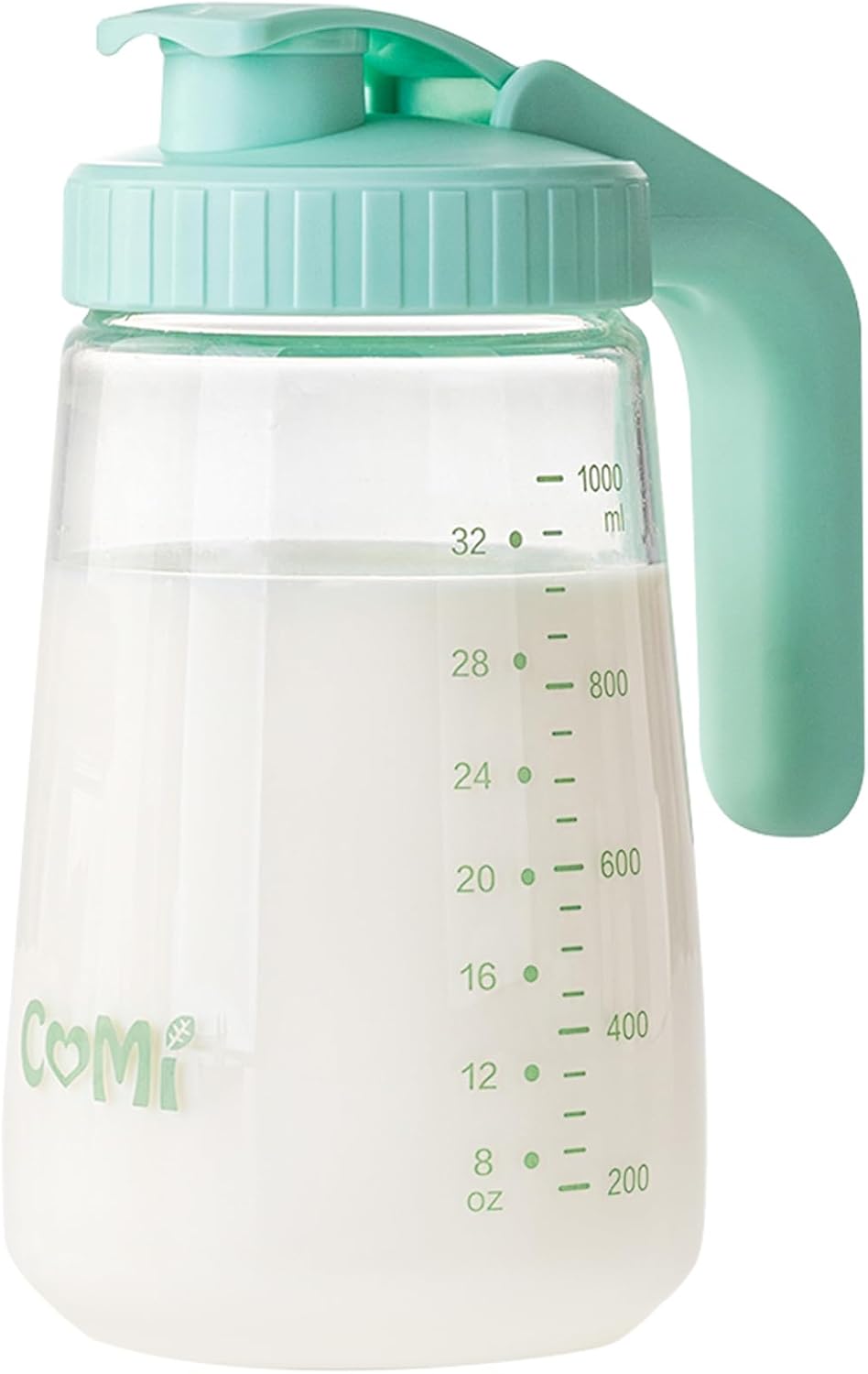 COMI 34oz Breast Milk Pitcher,No Leak Breast Milk Storage Containers for Fridge,Resistant to Heat and Cold,Wide Mouth Breastfeeding Essentials with Sealing Ring,Baby Formula Maker,Pink