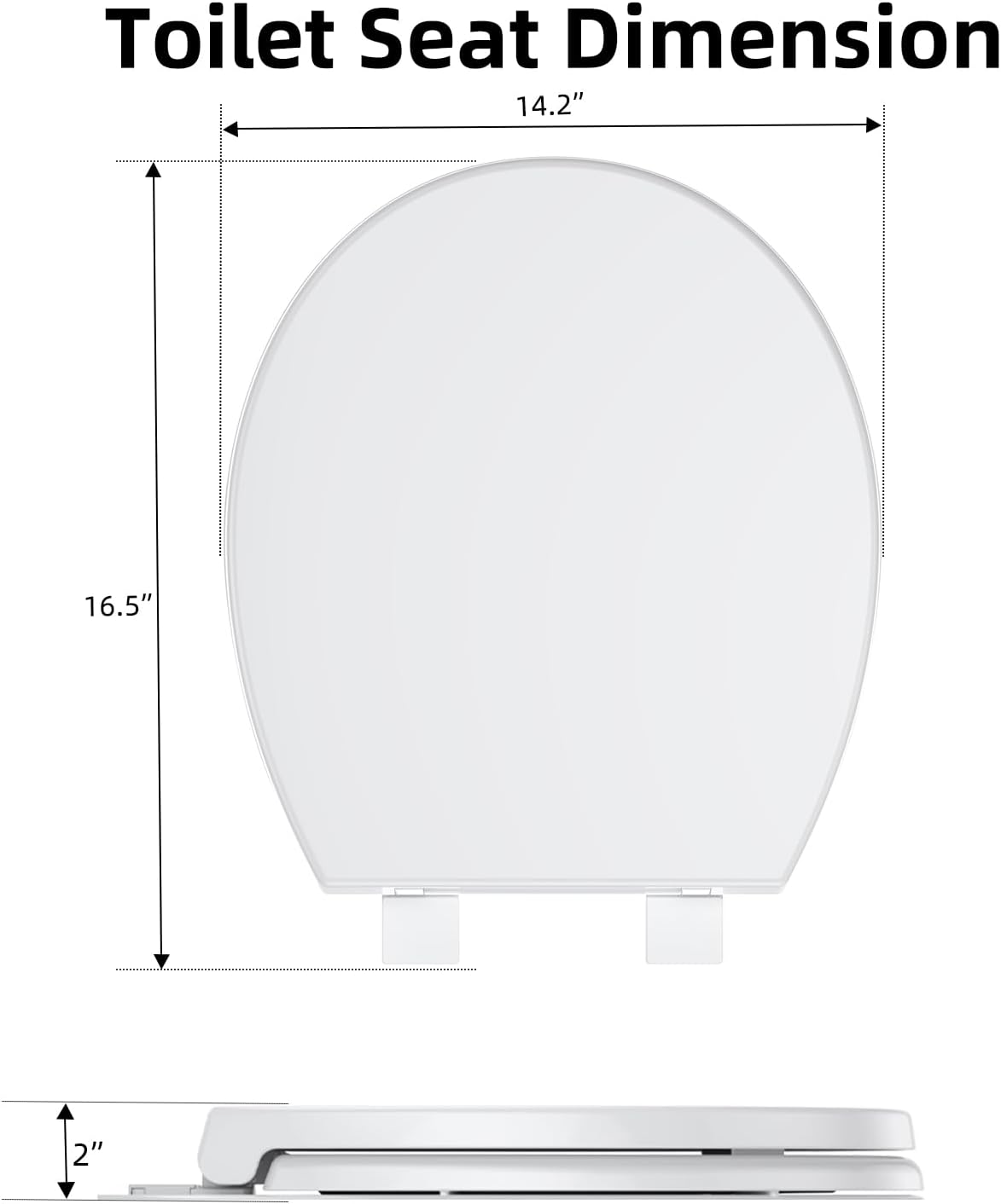 Toilet Seat with Toddler Seat Elongated, PP Material Family Toilet Seat Cover, Soft Close Adult & Toddler Seats, Easy to Clean, Safe Potty Training Solution for Kids, Bathroom Upgrade for Home