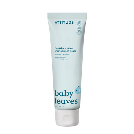 ATTITUDE Baby Lotion, EWG Verified Moisturizer, Dermatologically Tested Moisturizing Cream, Vegan and Cruelty-Free, Pear Nectar Scent, 8 Fl Oz