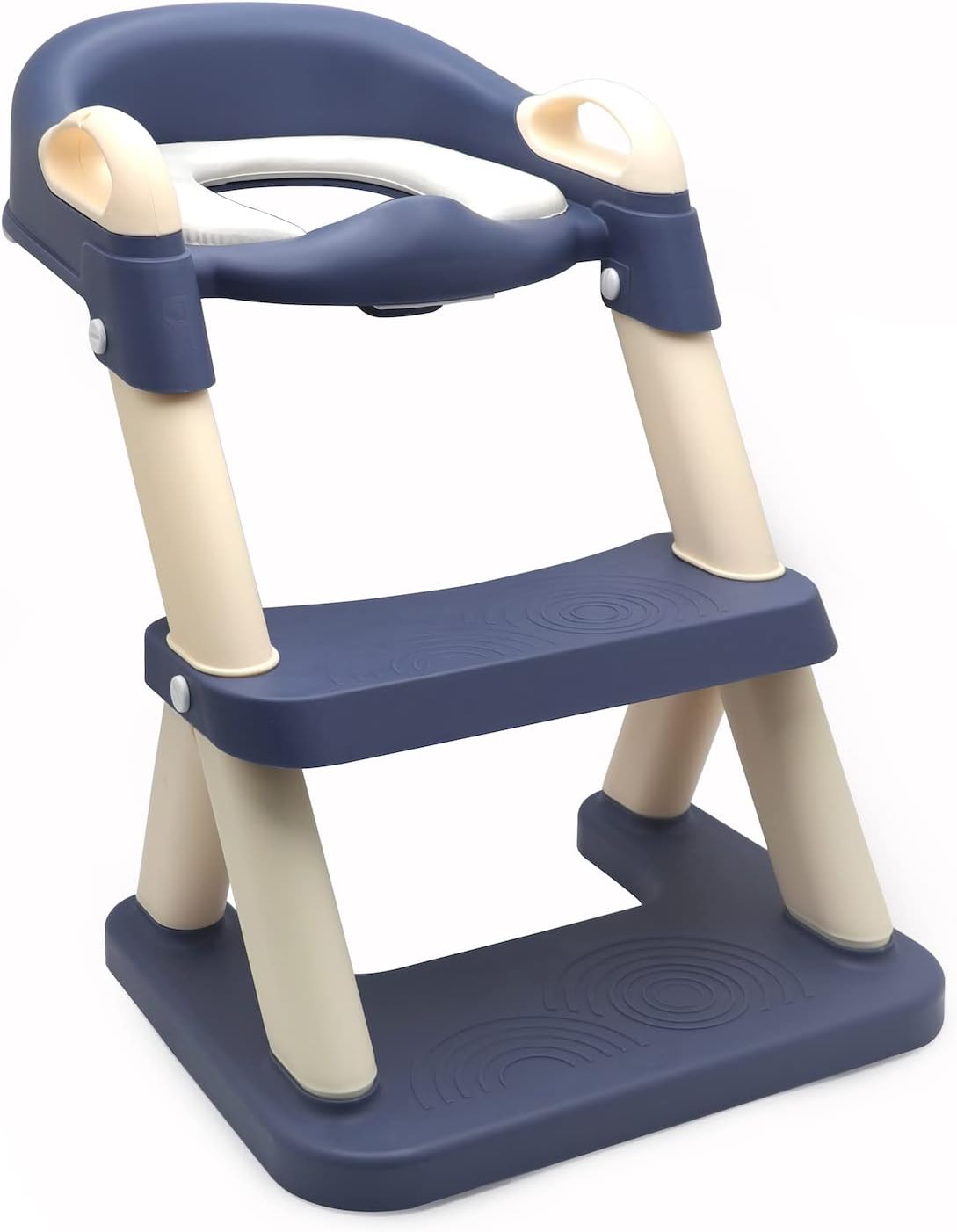 HTTMT- Giraffe Potty Training Toilet Ladder Seat With Upgraded Cushion Step Stool Ladder Toilet Chair/Toilet Trainer for Baby Toddler Kids Children In Pink [P/N: ET-BABY001-PINK STEP]