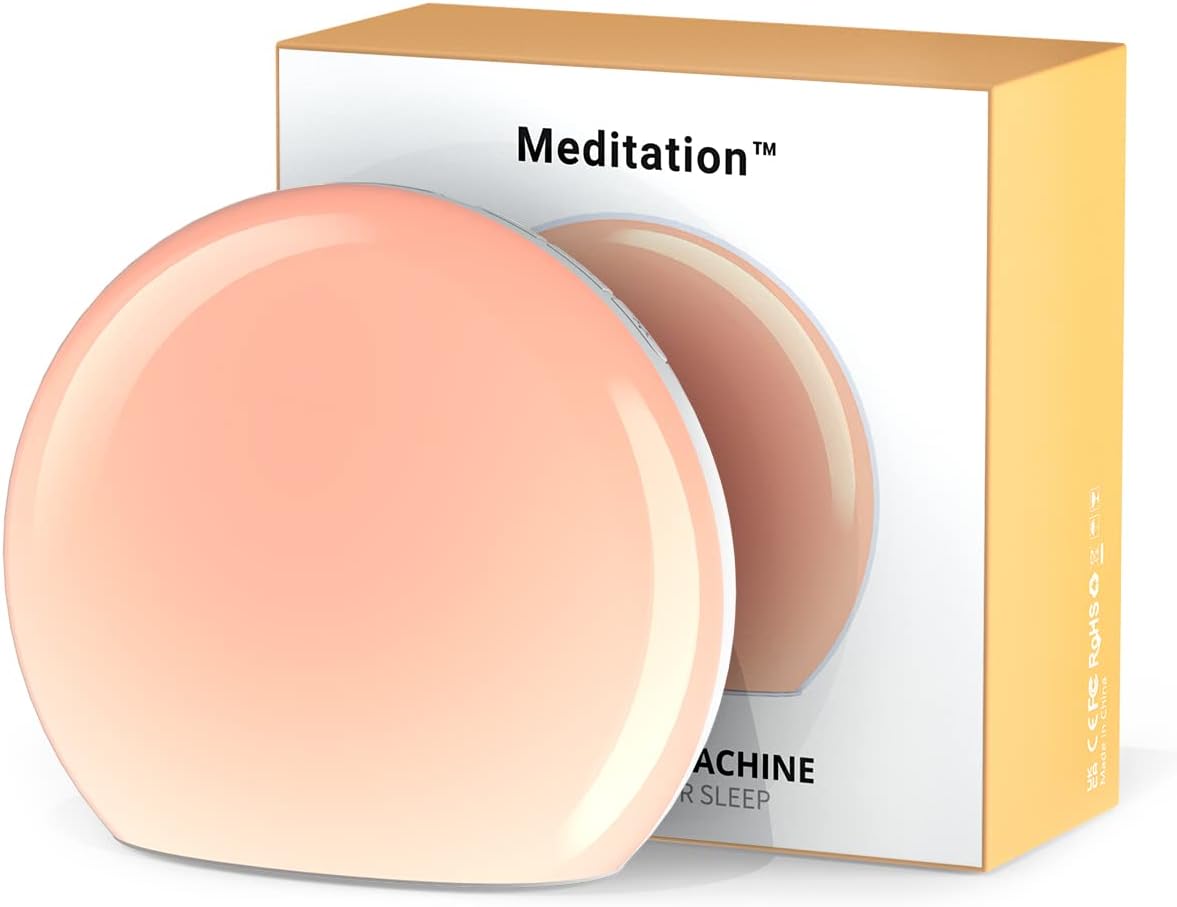 Meditation White Noise Sound Machine with 30 Soothing Sounds 12 Colors Night Light 10 Brightness Levels 32 Volume Level 4 Timers and Memory Function Sleep Machine for Baby Kids Adults (Wood Grain)
