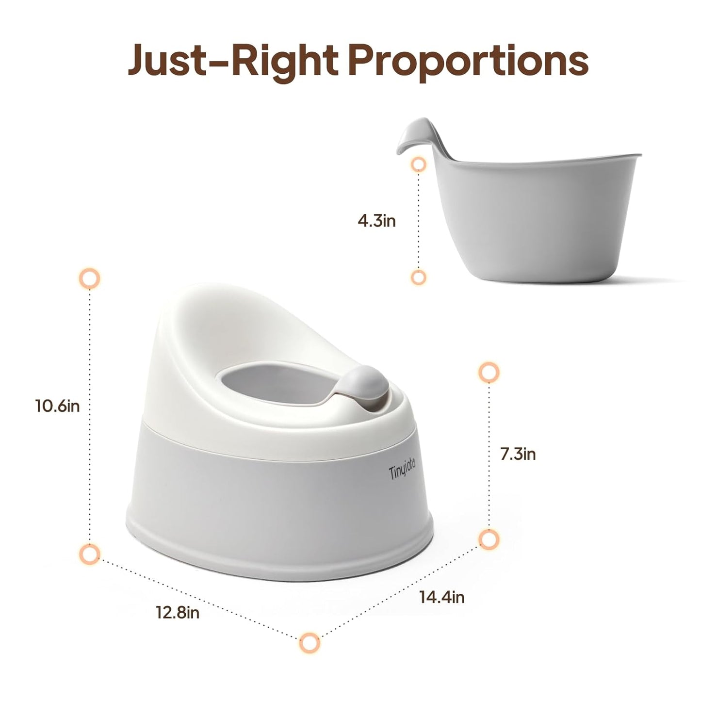 Tinyiota Toddler Potty Training Toilet, Removable Bowl with High Splash Guard, Assembles in Seconds, Easy-Clean and Travel-Ready for Boys and Girls Ages 6 Months to 3 Years (Pink)