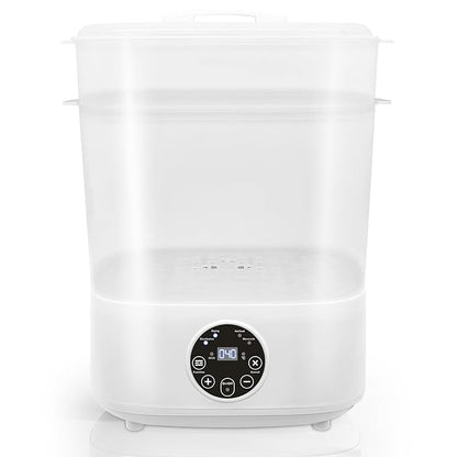 Fisca Baby Bottle Steri-lizer, 5-in-1 Large Capacity Bottle Steri-lizer and Dryer, 2 Layers Compact Electric Steam Steri-lizer for Baby Bottles, Pacifiers, Pump Parts & Baby Essentials-Transparent