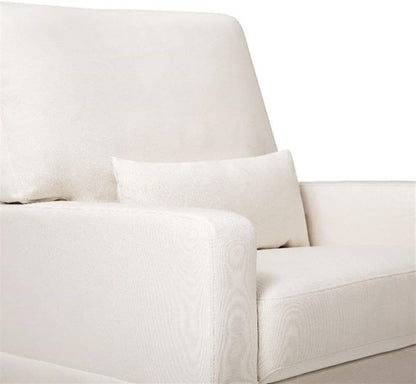 Namesake Crawford Pillowback Comfort Swivel Glider in Tan Gingham, Water Repellent & Stain Resistant, Greenguard Gold & CertiPUR-US Certified
