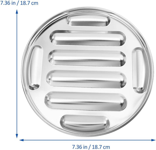 Hemobllo 8-Cavity Stainless Steel Hot Dog Mold 304 Food-Grade Non-Stick Bake & Steam Tray 10.2In for Family Breakfast, Party Snacks, Homemade Sausages
