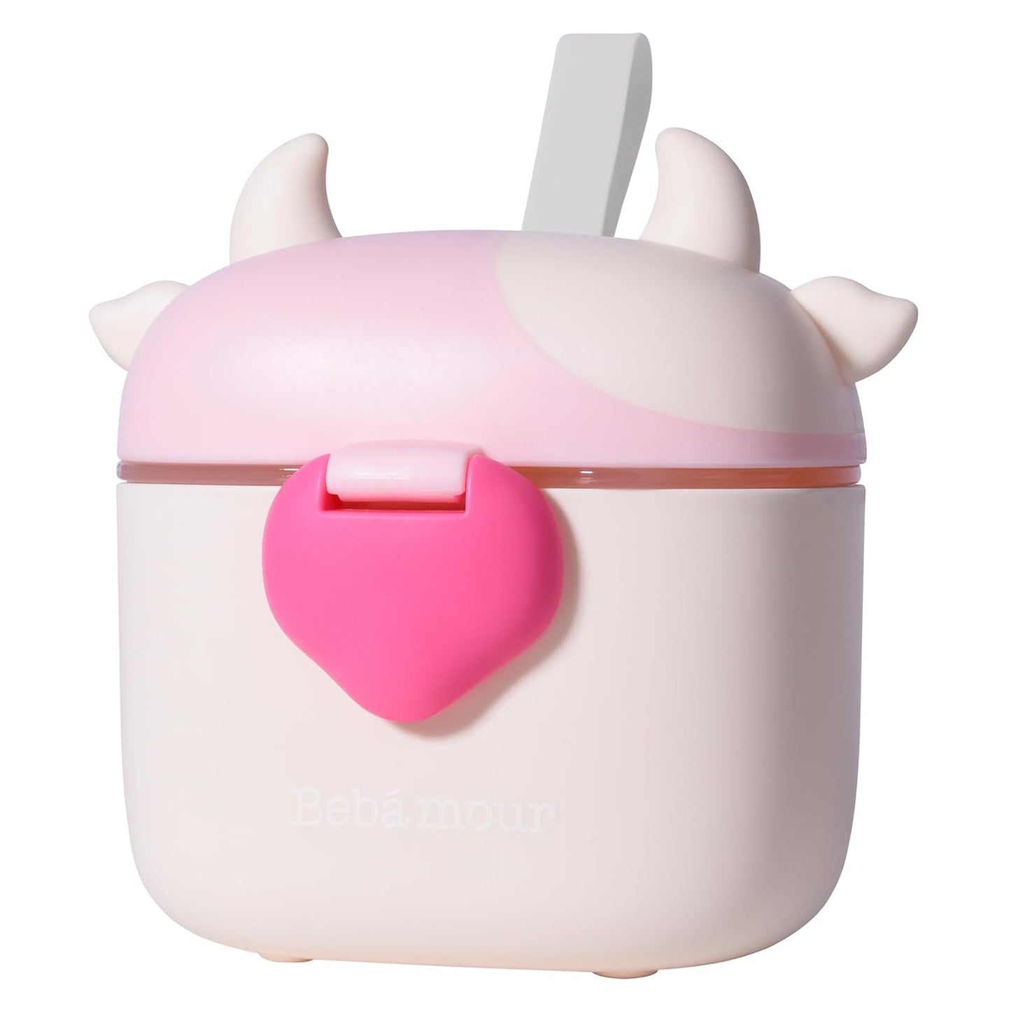 Bebamour Baby Formula Dispenser, BPA Free Portable Milk Powder and Candy Fruit Snack Storage Container with Scoop and Leveller for Travel, 450 ML, Green Cow