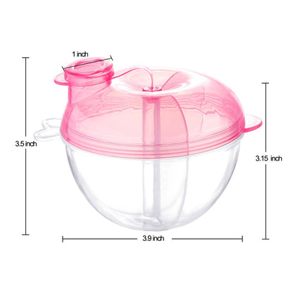Accmor Baby Formula Dispenser for On-the-Go Feedings, Three-Compartment Non-Spill Formula Container to Go, Snack Milk Powder Dispenser for Traveling with Infant Toddler, Green, 2 Pack