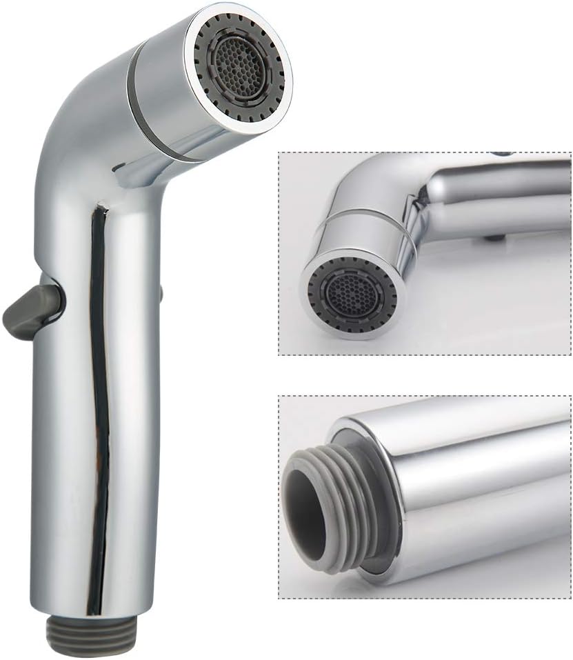 AYNEFY Handheld Bidet Sprayer,Electroplating Adjustable Toilet Bidet Spray Nozzle Baby Cloth Diaper Sprayer for Toilet Cleaning Bathroom Accessory