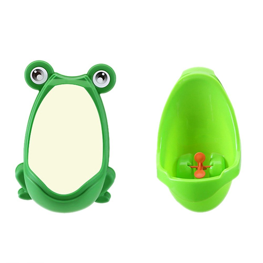 Cute Frog Potty Training Urinal for Boys with Funny Aiming Target - Blackish Green