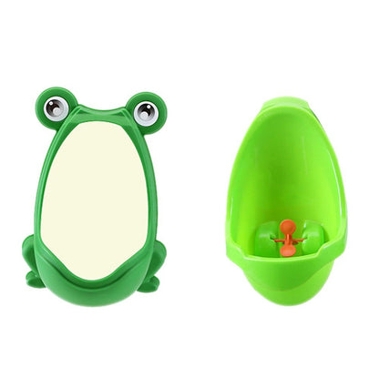 Cute Frog Potty Training Urinal for Boys with Funny Aiming Target - Blackish Green