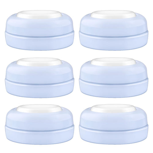 Maymom Screw Lids Aka Travel Caps with Rewritable Sealing Disc Compatible with Avent Bottle, Maymom Wide Mouth Bottles; Cap Replace Avent Natural Bottle Sealing Ring and Sealing Disc, 6pcs. (Blue)