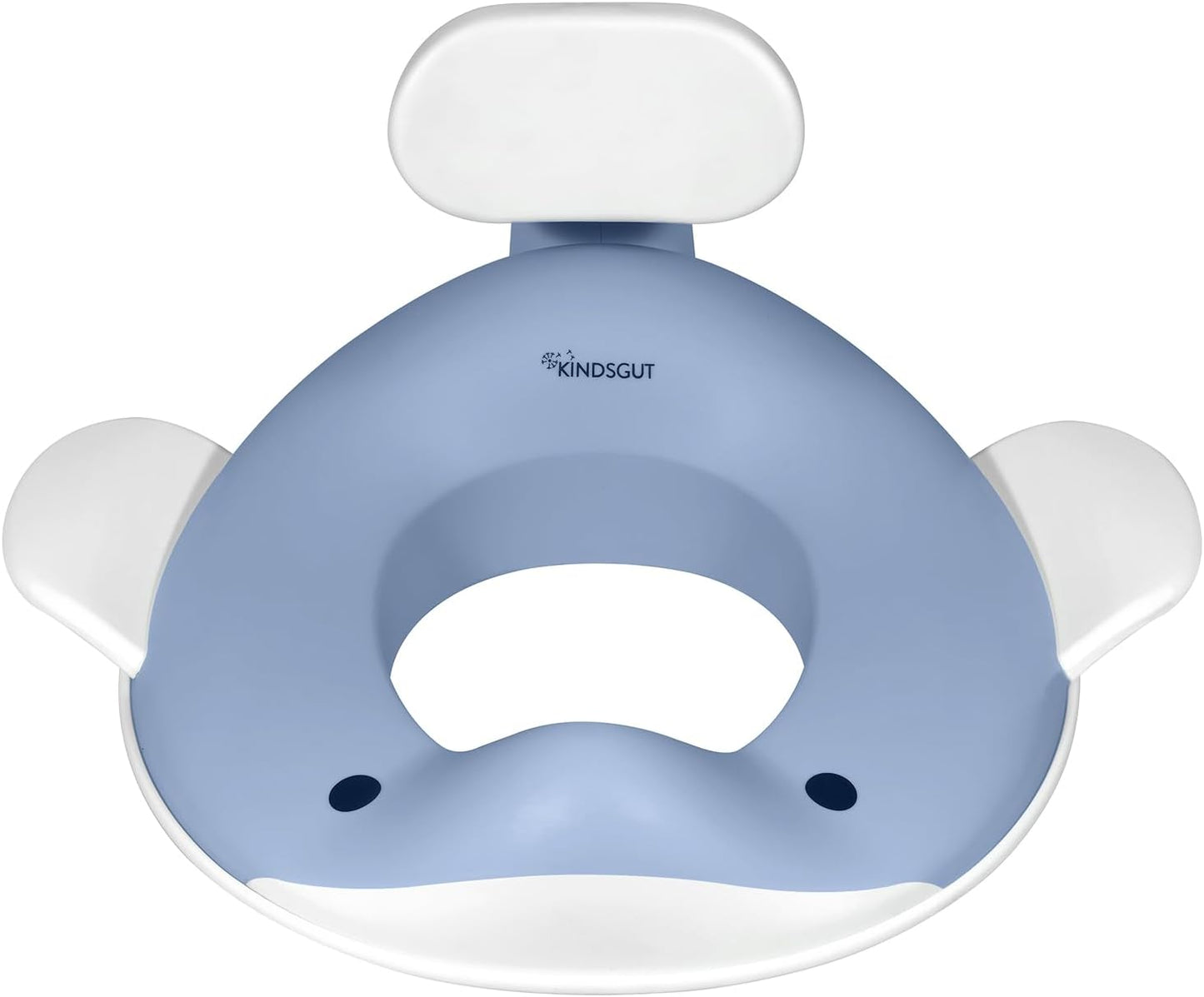 Kindsgut Whale Potty Training Seat for Toddlers – Kids Toilet Seat with Backrest, Non-Slip, Fits Round & Oval Toilet Seats, Designed in Germany, Peach