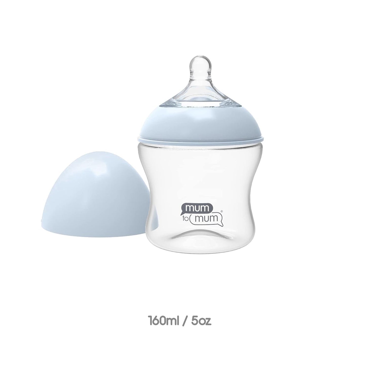 Self Grip Baby Bottles 8oz with "L" Flow Rate Nipples for 6-12 Months, 2 Pack, MM106AA