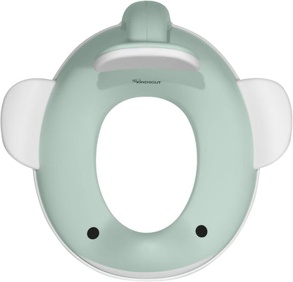 Kindsgut Whale Potty Training Seat for Toddlers – Kids Toilet Seat with Backrest, Non-Slip, Fits Round & Oval Toilet Seats, Designed in Germany, Peach