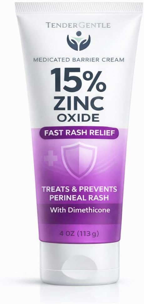 Zinc and Dimethicone Cream, 4oz - 2 Pack of Medicated Barrier Rash Cream for Minor Cuts, Scrapes, and Burns - Good for Diaper Rashes