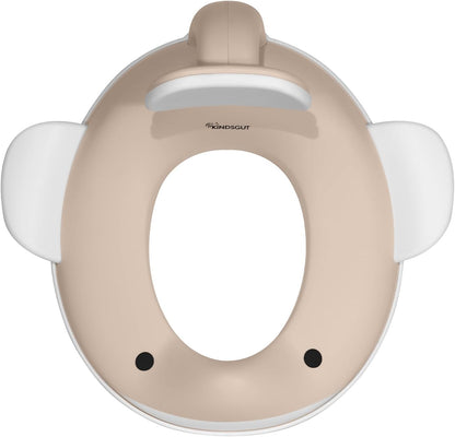 Kindsgut Whale Potty Training Seat for Toddlers – Kids Toilet Seat with Backrest, Non-Slip, Fits Round & Oval Toilet Seats, Designed in Germany, Peach