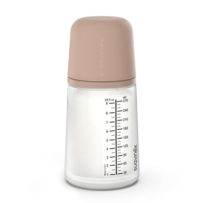 Suavinex Zero Zero Anti Colic Baby Bottle, No 1 Spanish Baby Bottle Brand, Minimizes Bottle Rejection & Nipple Confusion, Perfect for Breastfeeding Babies, 6oz/180mL, Deep Tone, Adaptable Flow Nipple