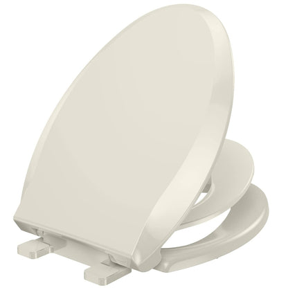 YASFEL Built in Potty Training Toilet Seat for Toddlers, Kids & Adults Biscuit Plastic Toilet Seats Elongated Slow Close with Magnets(Almond, 18.5”)