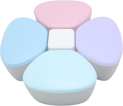 Baby Formula Dispenser Portable 4 180ml Compartments Milk Powder Dispenser Container Non Spill Strong Seal Milk Powder Snack Container (Colorful)