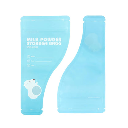 30 Pack 3.94x7.87 inch Writable Bulk Disposable Powder Bags for Travel Sample Dispenser Baby Formula Storage Container Transparent Window Portable Protein Powder Leakproof Pouches