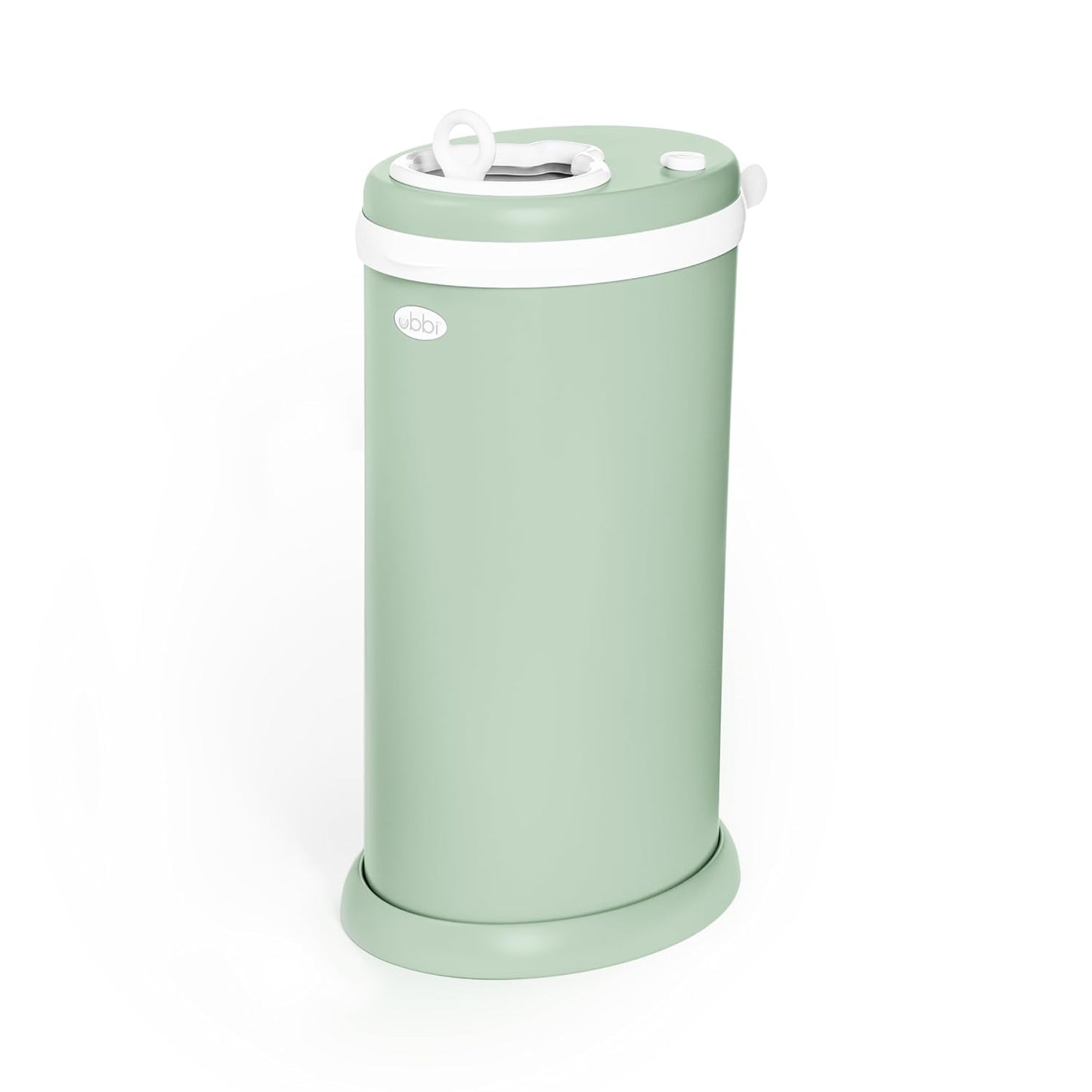 Ubbi Steel Diaper Pail, Odor Locking, No Special Bag Required, Award-Winning, Registry Must-Have, White